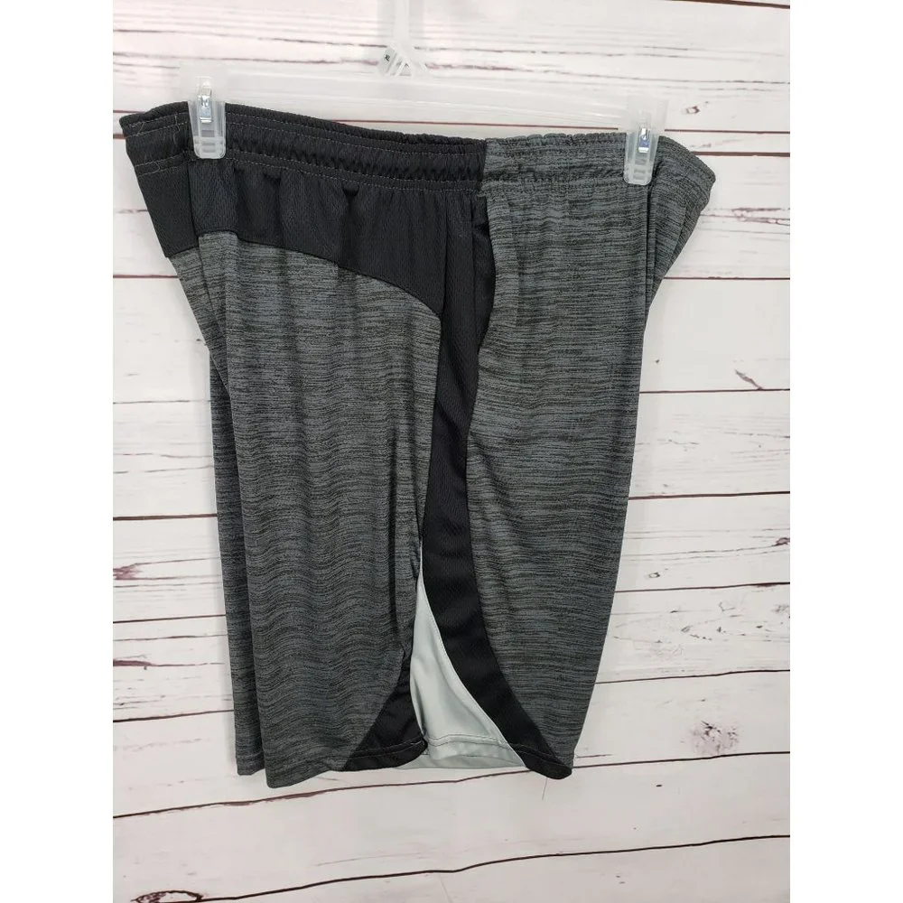 Zone Pro XL gray‎ black silver Athletic Gym Running mens Shorts
